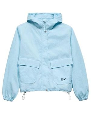 KENZO Signature' Short Windbreaker - Blue