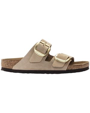 Birkenstock Buckled Slide Sandals - Brown
