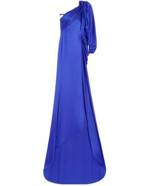 Valentino Crepe Satin Gown - Blue