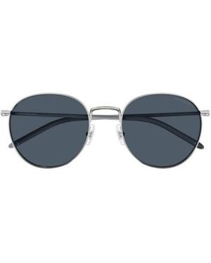Montblanc Eyewear Oval Frame Sunglasses - Blue