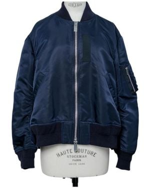 Sacai Zipped Bomber Jacket - Blue