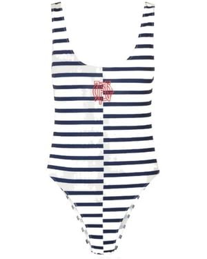 Jean Paul Gaultier Classic Striped Swimsuit - White