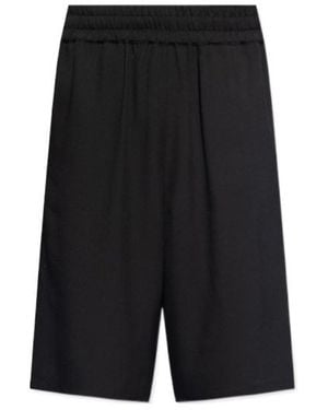 Moschino Logo Patch Pocketed Shorts - Black