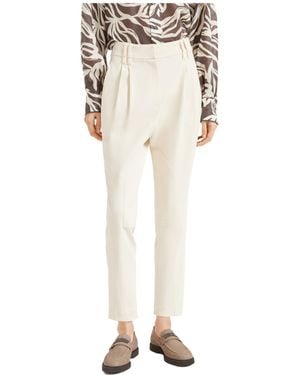 Brunello Cucinelli Pleated Pants - White