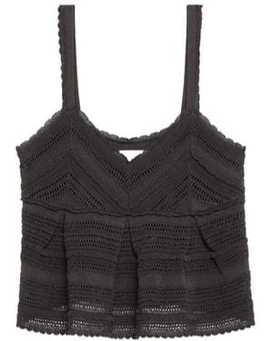 Zimmermann Lucky Lace Scalloped Top - Black