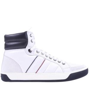 Moncler Lace-Up High-Top Sneakers - White