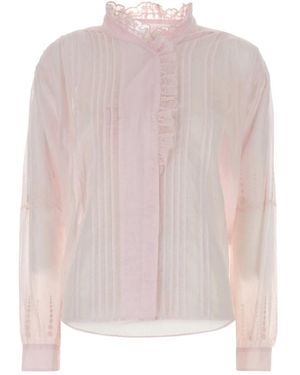 Isabel Marant Isabel Marant Étoile Leota Ruffled Long-Sleeved Shirt - Pink