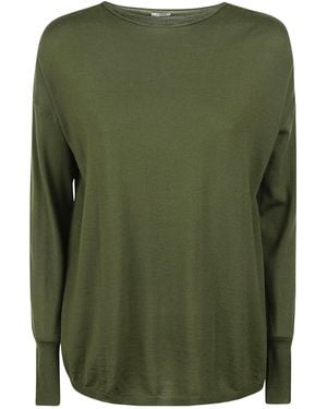 Aspesi Crewneck Fine-Knit Sweater - Green