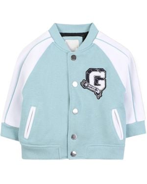 Givenchy Kids Racing Stripe Baseball Jacket - Blue