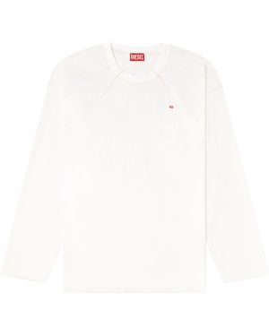 DIESEL T-Crahor-Boxt-Ls-T1 Long-Sleeved T-Shirt - White