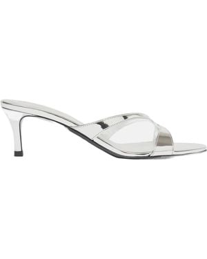 SCAROSSO Pauli Kitten Heel Sandals - White