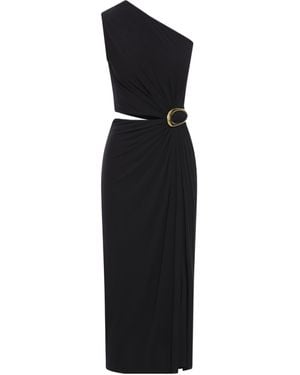 Bottega Veneta Buckle Detailed Sleeveless Midi Dress - Black