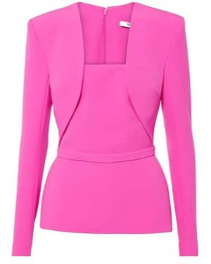 Safiyaa Panelled Crêpe Top - Pink