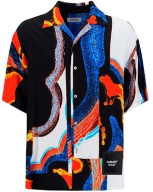 Ambush Graphic-Print Short-Sleeved Shirt - Blue