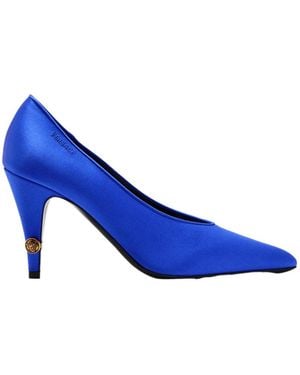 Versace Satin High Heels - Blue