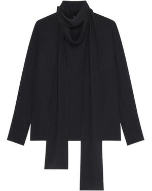 Givenchy Long Removable Lavalliere Blouse - Blue