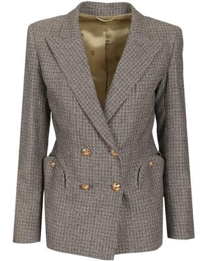 Blazé Milano Blazé Milano Gloriana Charmer Double-Breasted Blazer - Grey