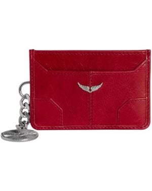 Zadig & Voltaire Sunny Pass Vintage Card Holder - Red