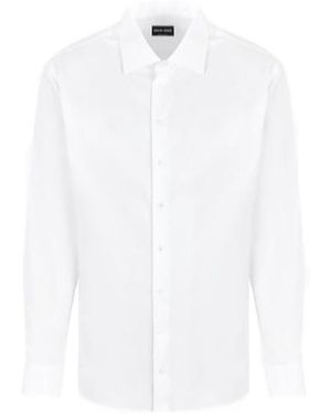 Giorgio Armani Long Sleeved Classic Shirt - White