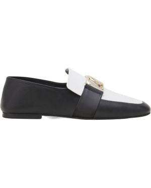 Lanvin Round-Toe Loafers - Black