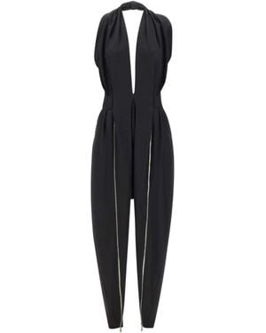 Coperni Double Zip Halterneck Jumpsuit - Black