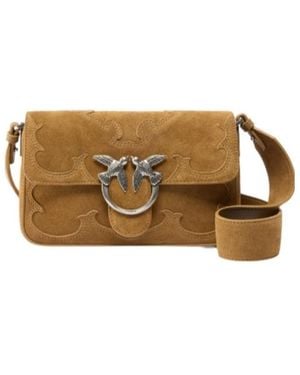 Pinko Love One Mini Shoulder Bag - Brown