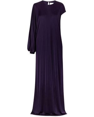Galvan London Roman Asymmetric Jersey Gown - Purple