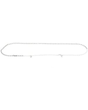 McQueen Skull Embellished Belt - White