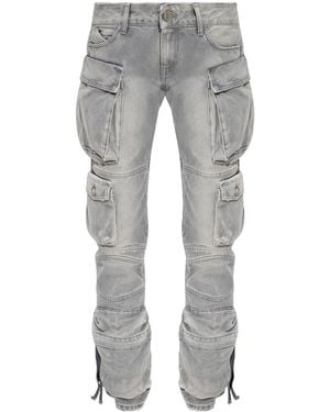 The Attico The Essie Tapered Cargo Long Trousers - Grey