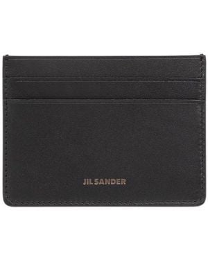 Jil Sander Logo Embossed Card Holder - Black