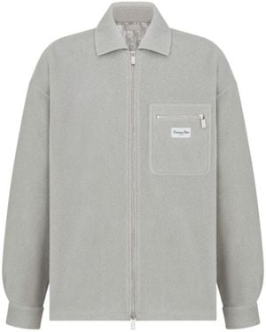 Dior Homme Cd Couture Zipped Overshirt - Gray