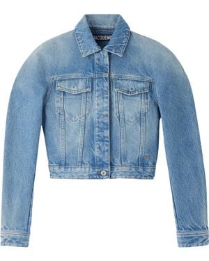 Jacquemus The Ovalo De-Nîmes Denim Jacket - Blue
