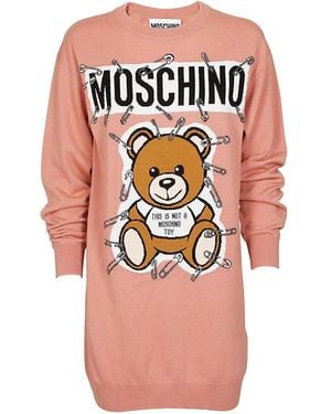 Moschino Teddy Bear Inlaid Jumper Jumper - Pink