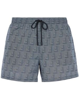 Fendi Nylon Shorts in Gray for Men | Lyst