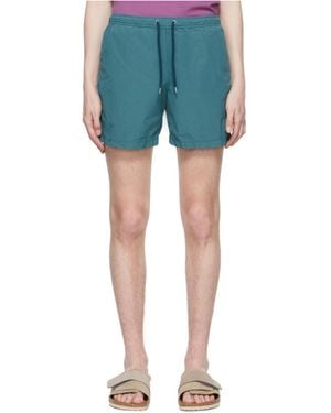 Aspesi Elastic Waist Shorts - Blue
