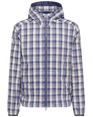 Moncler Zipped Checked Jacket - Blue