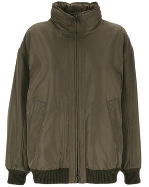 Loro Piana Stand Collar Double-Sided Zipper Jacket - Green