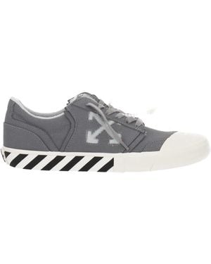 Off-White c/o Virgil Abloh Round Toe Lace-Up Sneakers - Gray