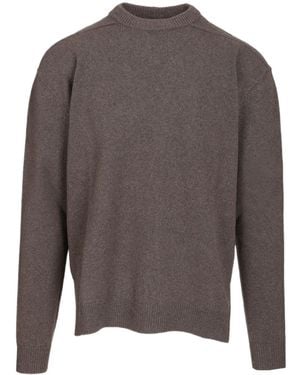 Rick Owens Crew Neck Long-Sleeved Knitwear - Grey