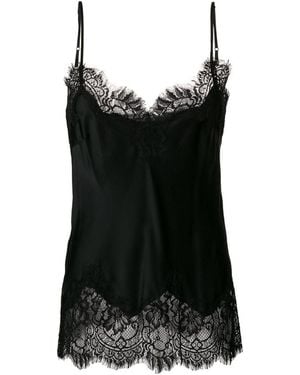 Gold Hawk Lace-Trim Camisole Top - Black