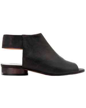 Maison Margiela Open-Toe Low-Heeled Sandals - Black
