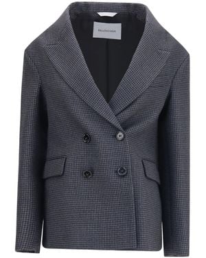 Balenciaga Double Breasted Blazer - Blue