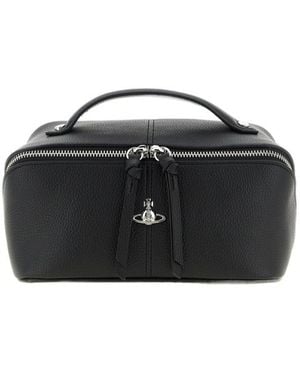 Vivienne Westwood Cosmetic Case Orb Zipped Makeup Bag - Black
