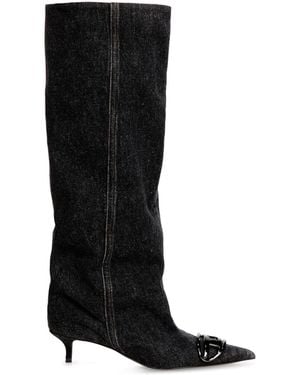 DIESEL D-Venus-Slouchy Knee-High Boot - Black