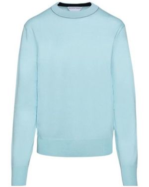 Bottega Veneta Crew Neck Wool Jumper - Blue