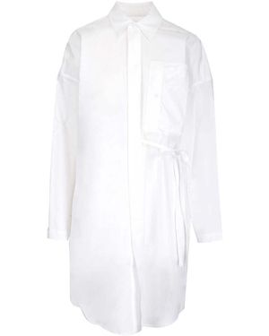 Ambush Logo Embroidered Longline Shirt - White