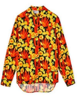 Loewe Cactus Print Shirt - Orange