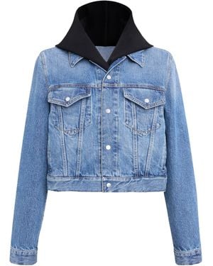 Alaïa Alaïa Buttoned Long-Sleeved Denim Jacket - Blue
