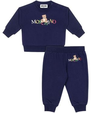 Moschino Logo-Printed Tracksuit Set - Blue
