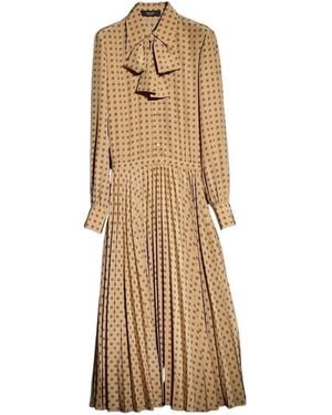 Gucci Printed Chemisier Dress - Natural